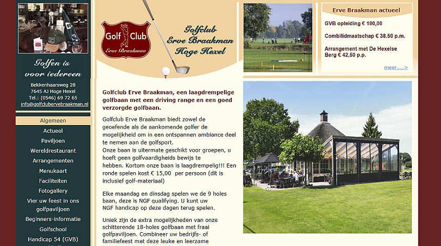 Website Golfclub Erve Braakman